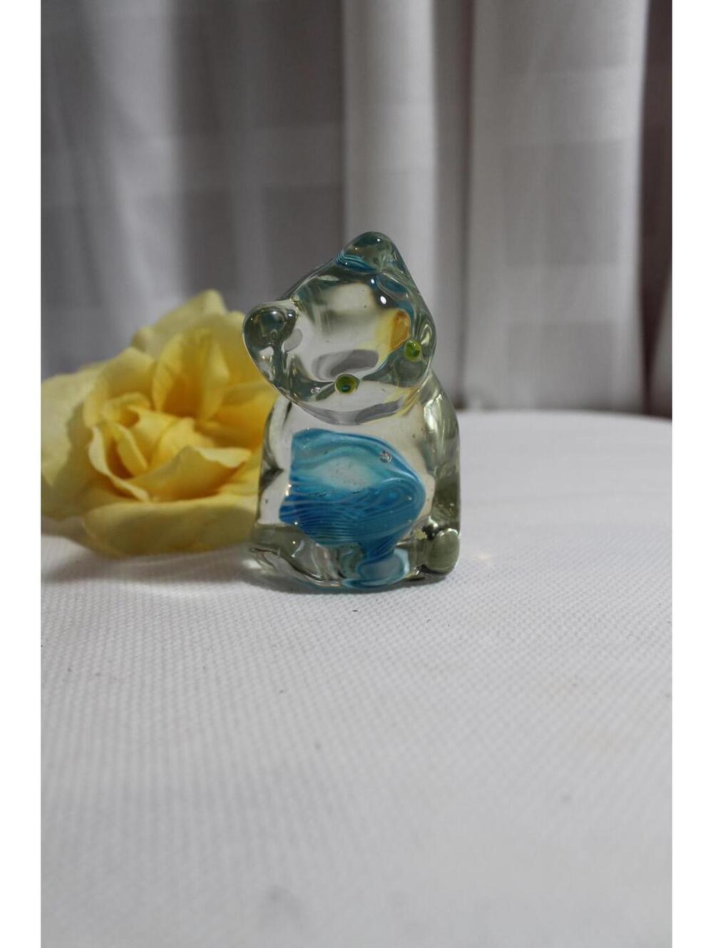 Art Glass Cat Paperweight